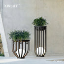 lampe solaire imperméable en treillis pour jardin villa table