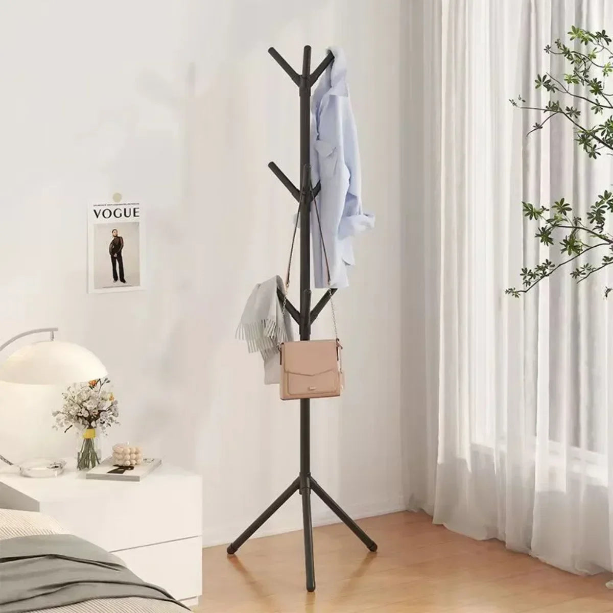 porte-vêtements vertical en forme de branche pour accessoires divers - vue 3 sur 8