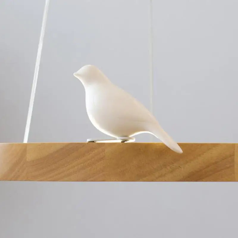 suspension ronde à led en bois pour éclairage commercial et industriel - vue 5 sur 10
