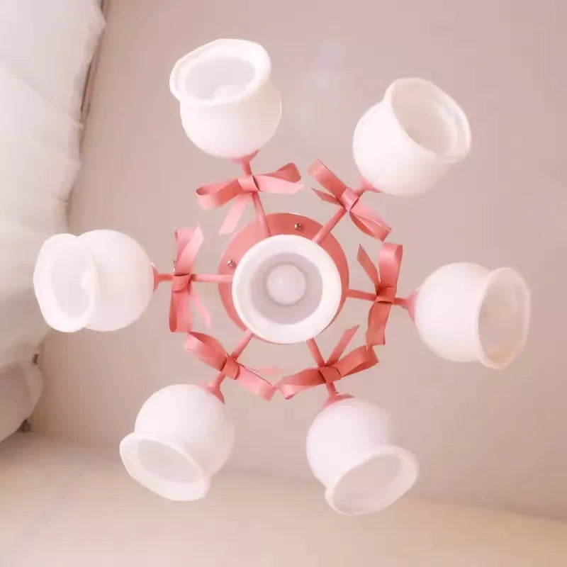 plafonnier style crème pour chambre de princesse et filles - vue 3 sur 9