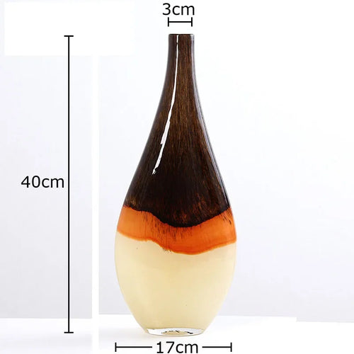 vase en verre dégradé pour fleurs décoration florale artistique - vue 9 sur 9