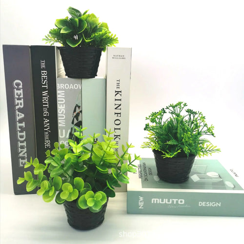 mini plante artificielle en pot pour décoration et événements festifs - vue 2 sur 11