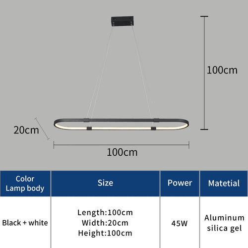 suspension à led moderne pour éclairage tendance et décoration - vue 3 sur 7