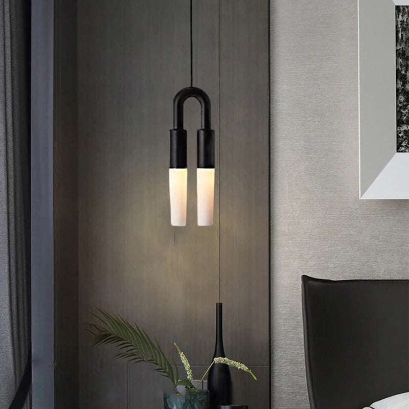 suspension led en métal avec cordon réglable et acrylique - vue 1 sur 6