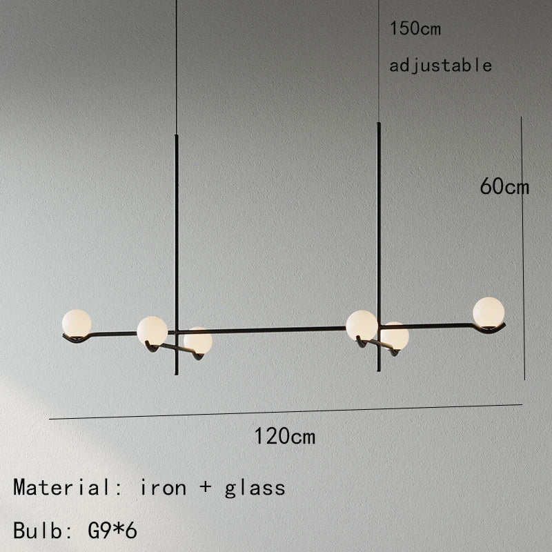suspension moderne en verre luminaire décoratif d'intérieur