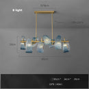 lustre suspendu en verre cristal éclairage moderne pour intérieur
