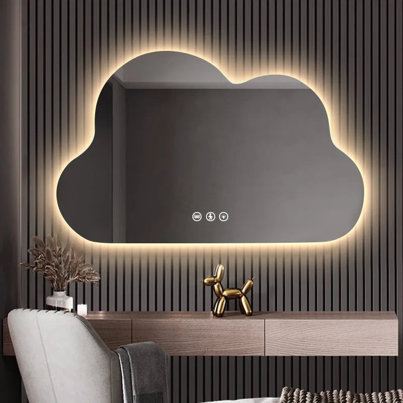 miroir nuage horizontal de luxe avec éclairage led pour maquillage - vue 4 sur 8