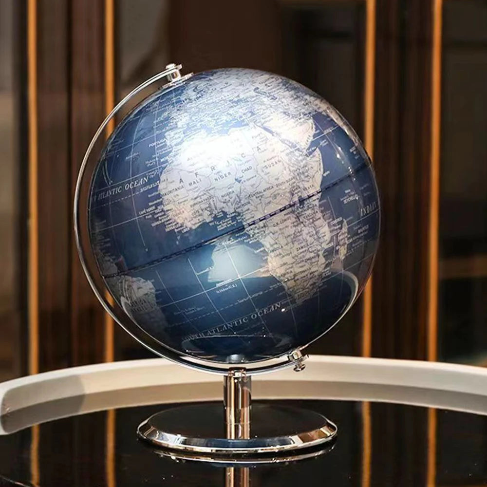 globe rotatif en métal style européen ornement créatif de luxe - vue 5 sur 8