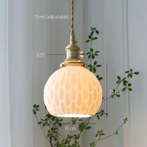 suspension japonaise en céramique artisanale pour éclairage décoratif - vue 9 sur 8