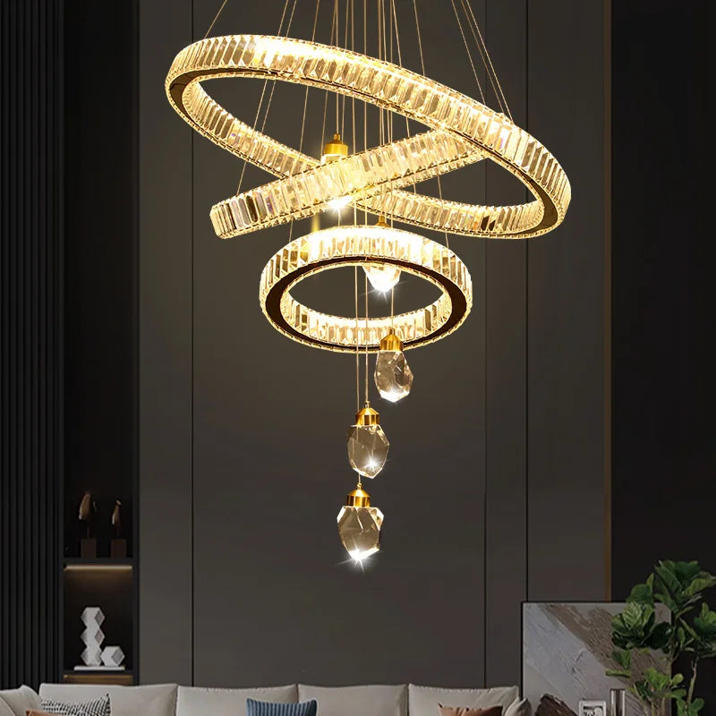 Hanging Light Pendant Lamp,Living Room Crystal Chandelier,Hanging Chandelier Lamp, Pendant Light,Lighting Fixtures Chandeliers - vue 1 sur 11