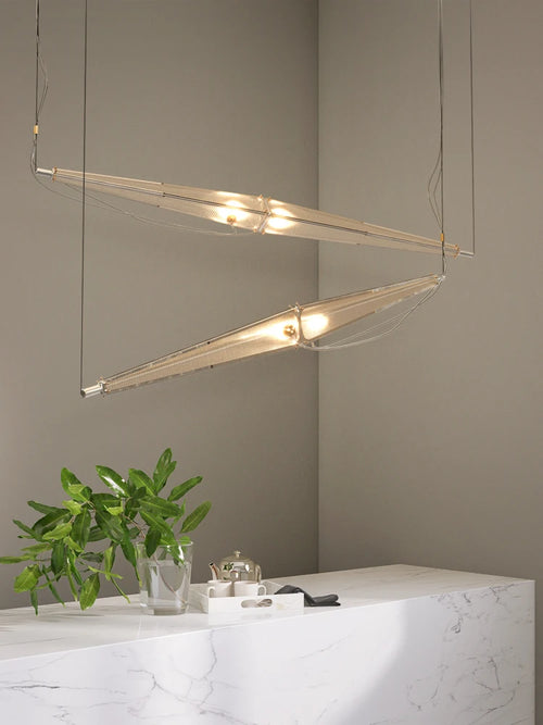 lustre nordique de luxe moderne pour restaurant bar en acier inoxydable led - vue 3 sur 9