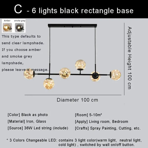 lustre led moderne design nordique pour décoration intérieure - vue 11 sur 18