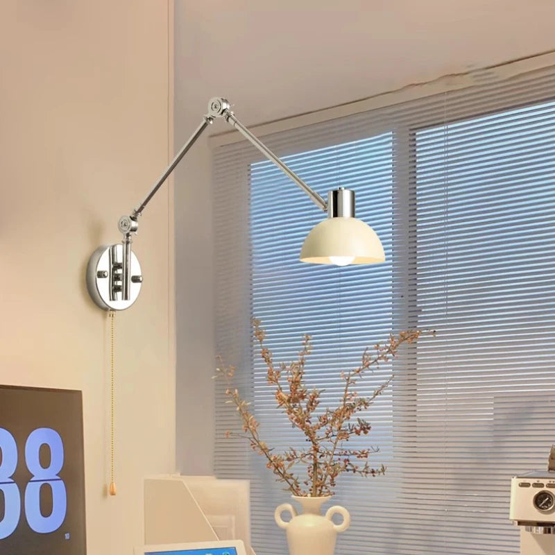 applique murale télescopique moderne bras basculant lampe rotative - vue 4 sur 11