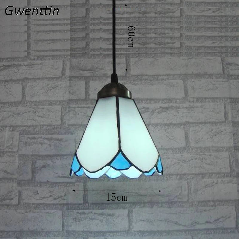suspension tiffany méditerranéenne pour décoration intérieure élégante - vue 6 sur 9