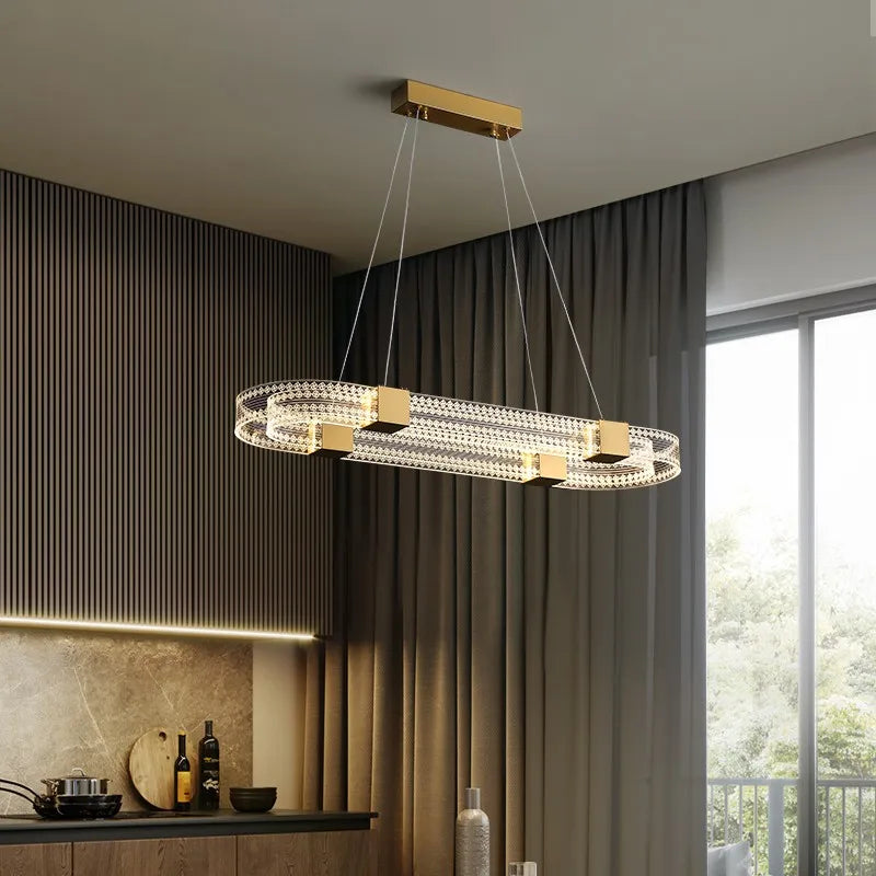 suspension à led en forme d'anneau pour loft et restaurant - vue 1 sur 10
