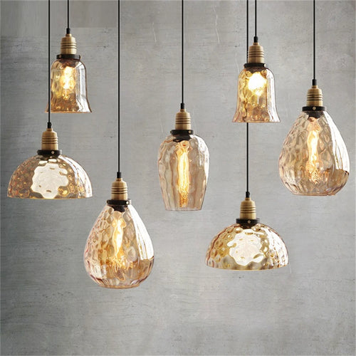 suspension modernes en verre pour éclairage de plafond - vue 3 sur 10
