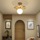 Applique murale suspendue en bois nordique avec bras oscillant applique murale LED pour chevet salon étude couloir abat-jour en verre blanc laiteux