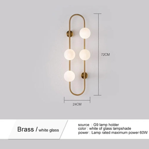 applique murale moderne en verre blanc pour décoration intérieure - vue 9 sur 9