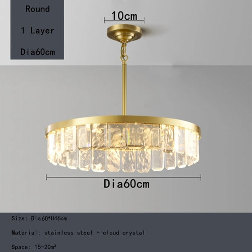 lustre en cristal multicouche nuage et brume pour hôtel avec corps en acier - vue 11 sur 15
