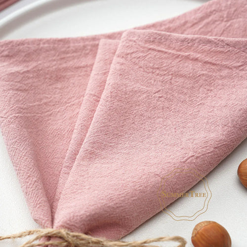 Serviette de table coton lavé style vintage rustique - vue 8 sur 7