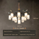 lustre en cuivre design style chinois pour éclairage moderne