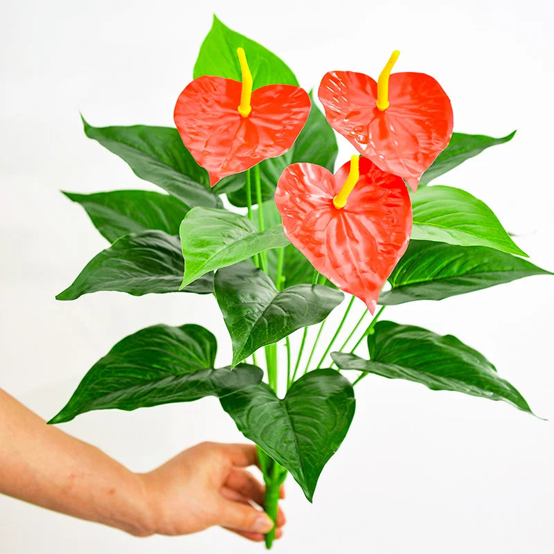 plantes artificielles monstera palmier anthurium décoration intérieure extérieure - vue 9 sur 9