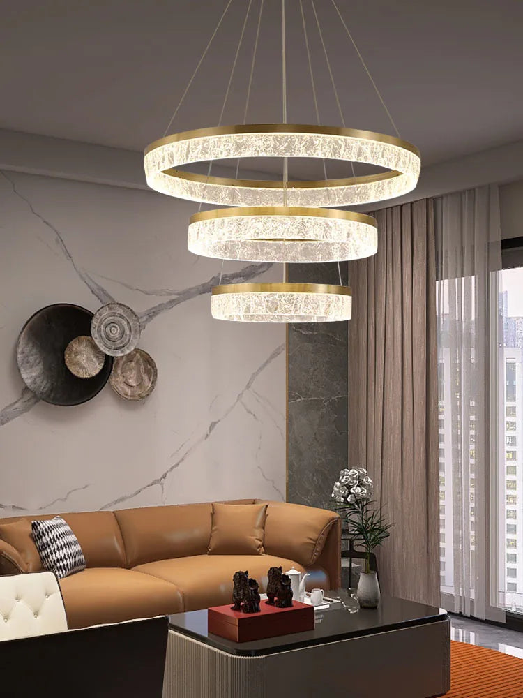 lustre moderne à anneau circulaire pour décoration intérieure - vue 1 sur 11
