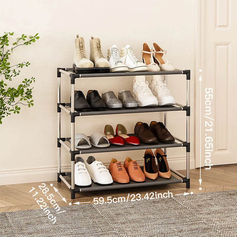 étagère à chaussures en métal tendance gain de place pratique - vue 12 sur 12