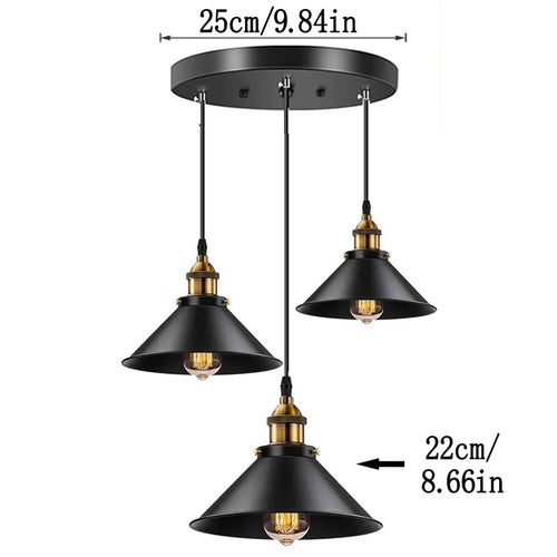 Vintage suspension Loft rétro lustre suspension E27 Base industrielle suspension Edison éclairage domestique pour salon - vue 17 sur 17