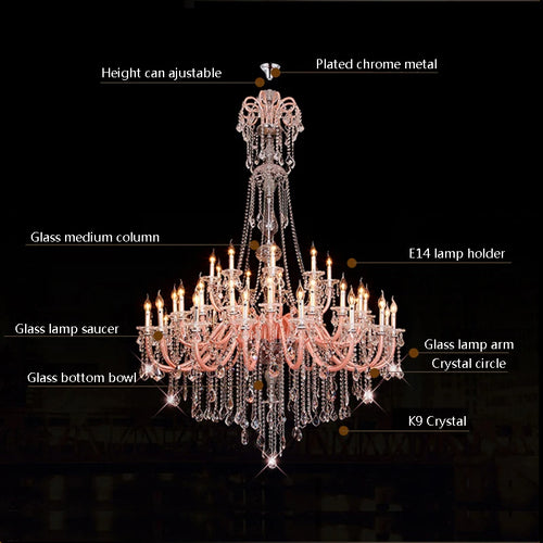 lustre moderne en cristal pour décoration intérieure élégante - vue 6 sur 12