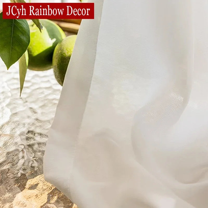 Voilage moderne en tulle uni pour salon chambre - vue 4 sur 7