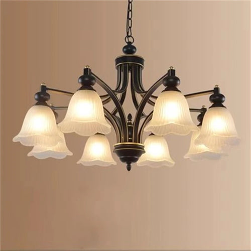 lustre rétro de style campagnard pour décoration intérieure - vue 7 sur 8