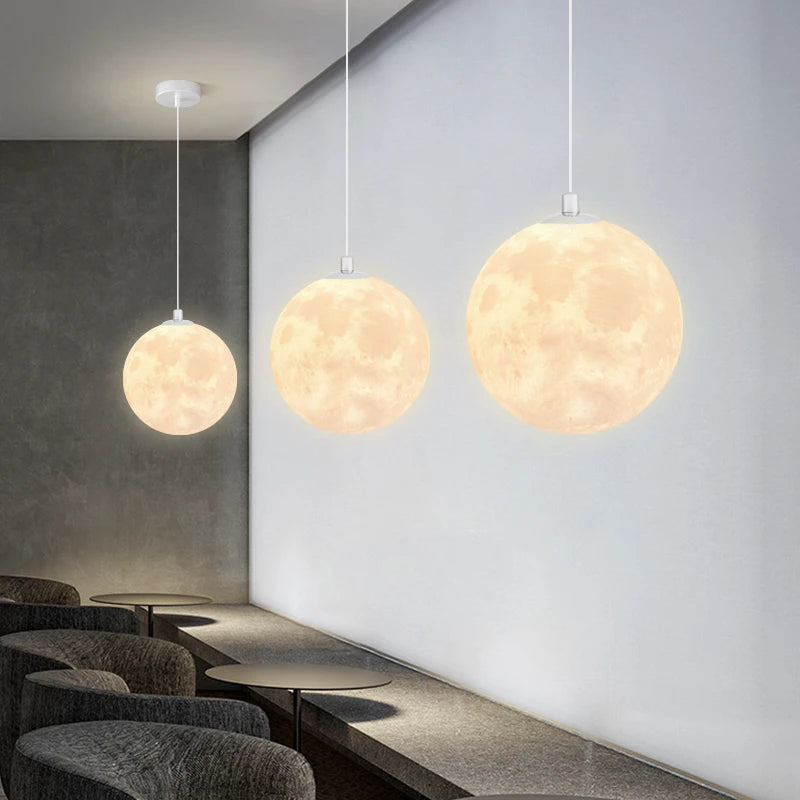 lustre nordique 3d imprimé lune pour enfants personnalisé - vue 5 sur 11