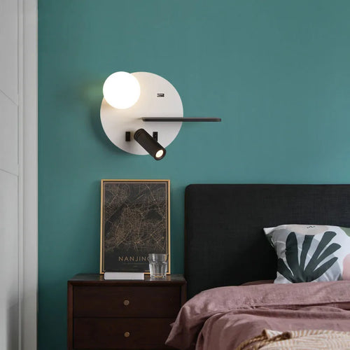 applique murale led avec chargement usb pour téléphone portable - vue 4 sur 10