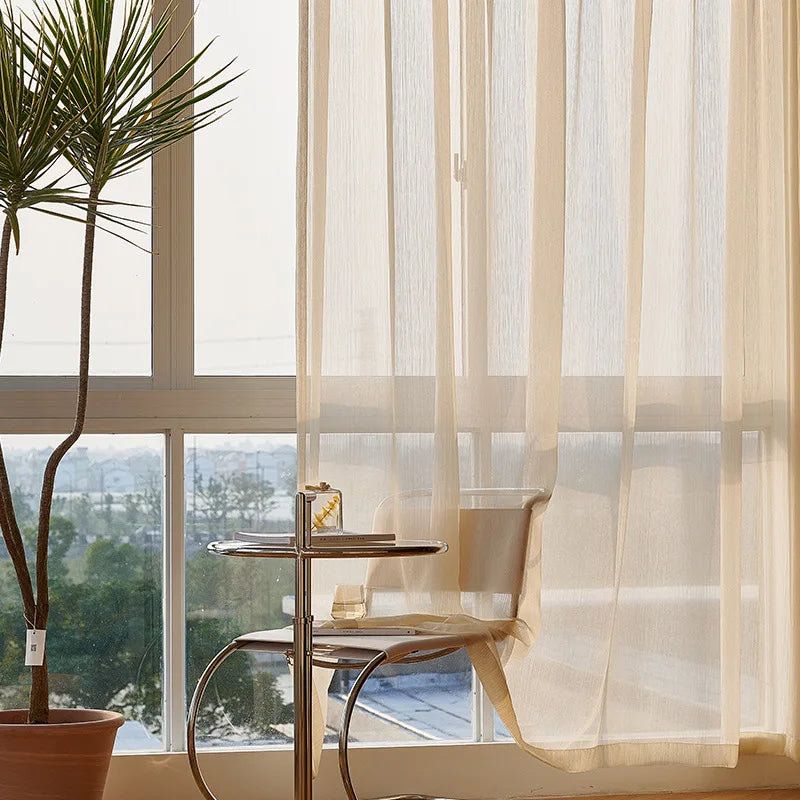 Voilage rideau français léger pour salon chambre balcon - vue 1 sur 7