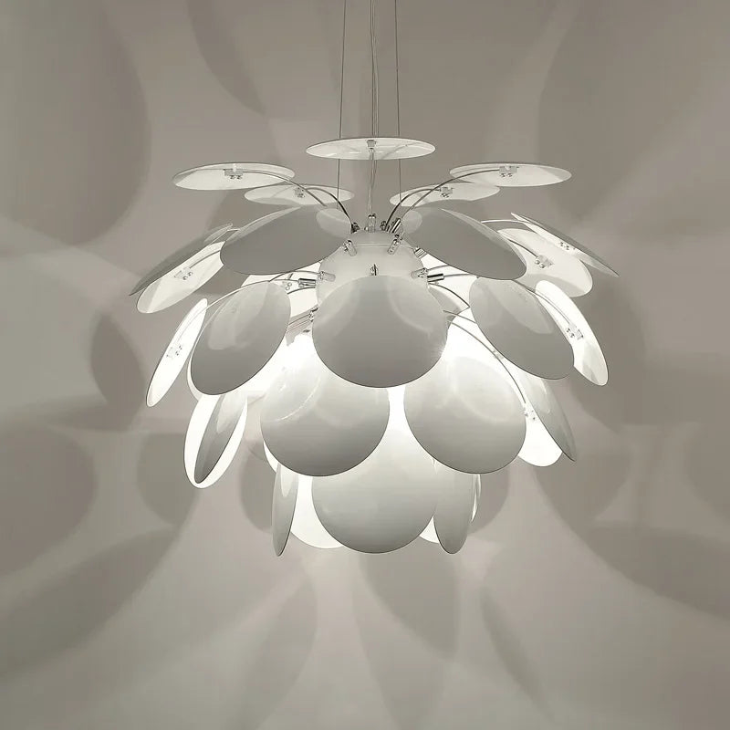 lustre moderne en verre forme pomme de pin pour décoration intérieure - vue 5 sur 9