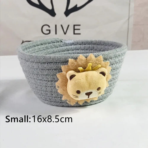 panier de rangement tissé animaux pour jouets et divers objets - vue 8 sur 21