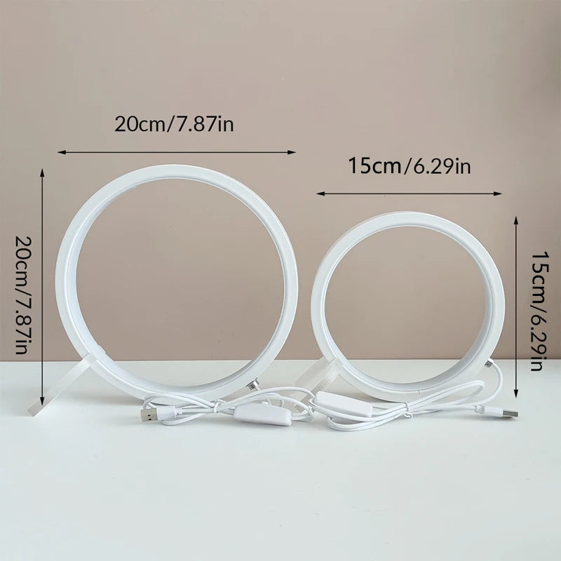 lampe usb ronde led gradation continue - vue 3 sur 6