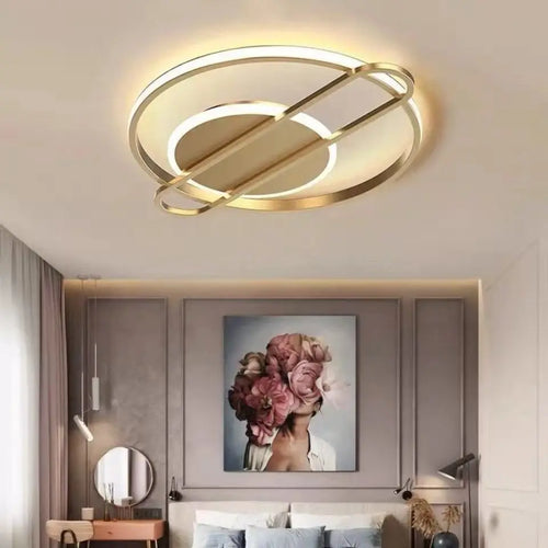 plafonnier moderne à leds style nordique luxueux - vue 3 sur 6