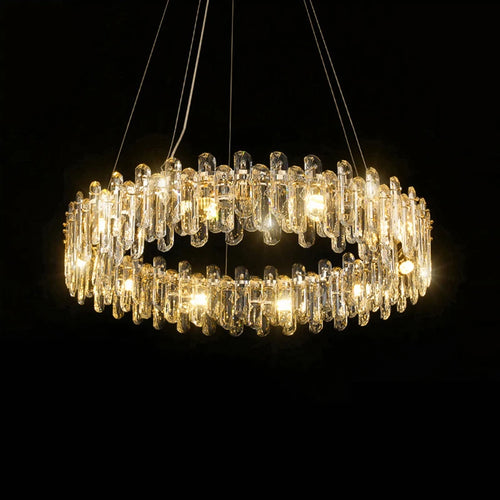 lustre glamour moderne en cristal clair pour intérieur - vue 4 sur 11
