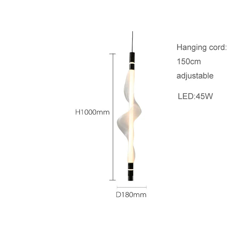 lustre artistique à led design moderne éclairage suspendu décoratif - vue 12 sur 18
