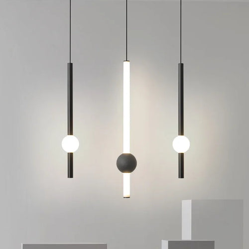 lustre à barre longue suspension avec éclairage led - vue 2 sur 14