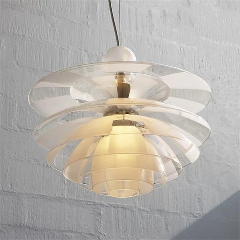 suspension led modernes en acrylique pour intérieur - vue 6 sur 8