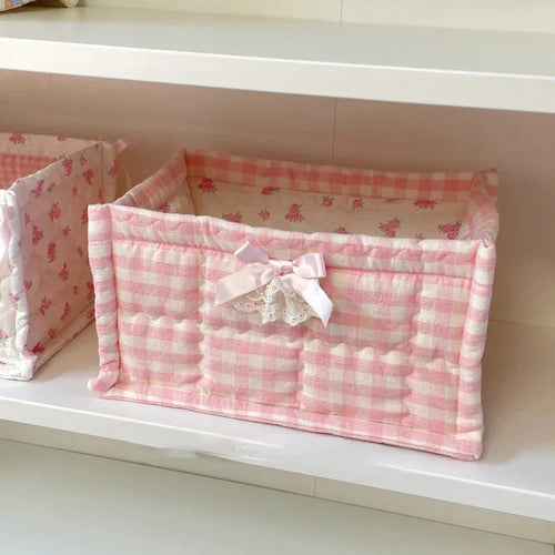panier de rangement carré mignon pour décoration maison - vue 3 sur 13