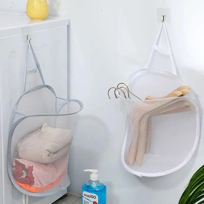 panier à linge pliable pour rangement pratique et gain de place - vue 2 sur 8