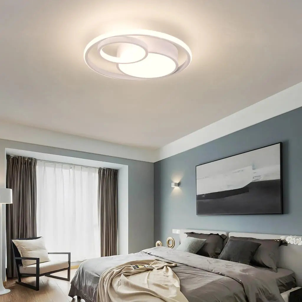 plafonnier led moderne 3 couleurs pour intérieur maison - vue 6 sur 8