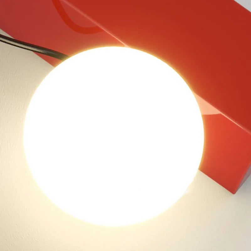 applique murale led en métal avec boule acrylique et gradation variable - vue 5 sur 9