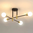 Plafonnier LEDs nordique brossé antique or