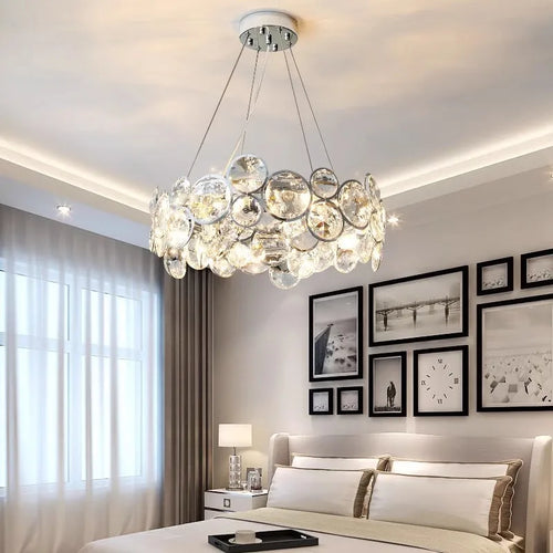 lustre en cristal moderne style nordique pour intérieur luxueux - vue 7 sur 10