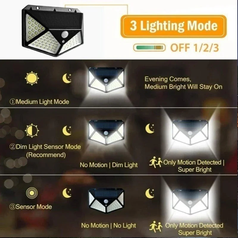 lot de lampes solaires à led avec capteur de mouvement pour jardin - vue 3 sur 7